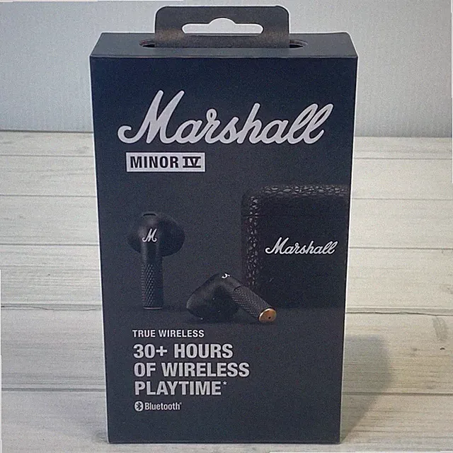 Marshall Minor IV True Wireless Bluetooth In-Ear Ohrhörer, Schwarz (Doppelt)