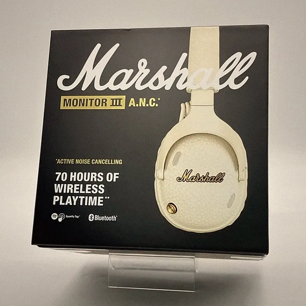 Marshall Monitor III ANC Wireless Noise Cancelling Headphones Cream 70Hr BT5.3