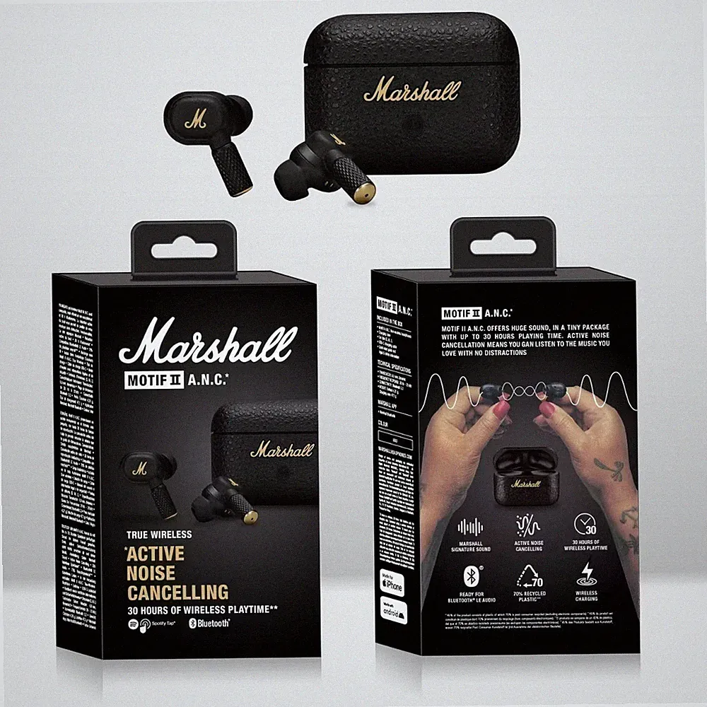 Marshall Motif ANC True Wireless Noise Cancelling Bluetooth Headphones Sports DE