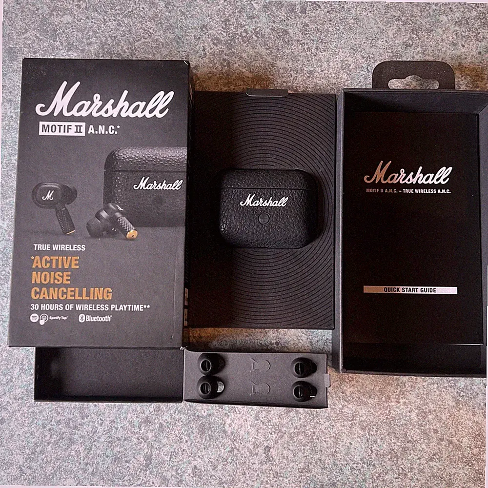 Marshall Motif II ANC, True Wireless Noise Cancelling Kopfhörer, Schwarz