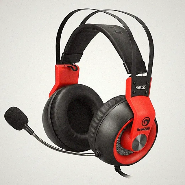 Marvo HG9035RD 7.1 USB Wired Gaming Headset Over-ear Kopfhörer Schwarz Rot
