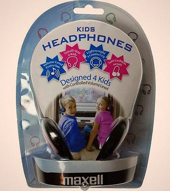 Maxell 303495 Kinder-Kopfhörer blau mit Lautstärkebegrenzung