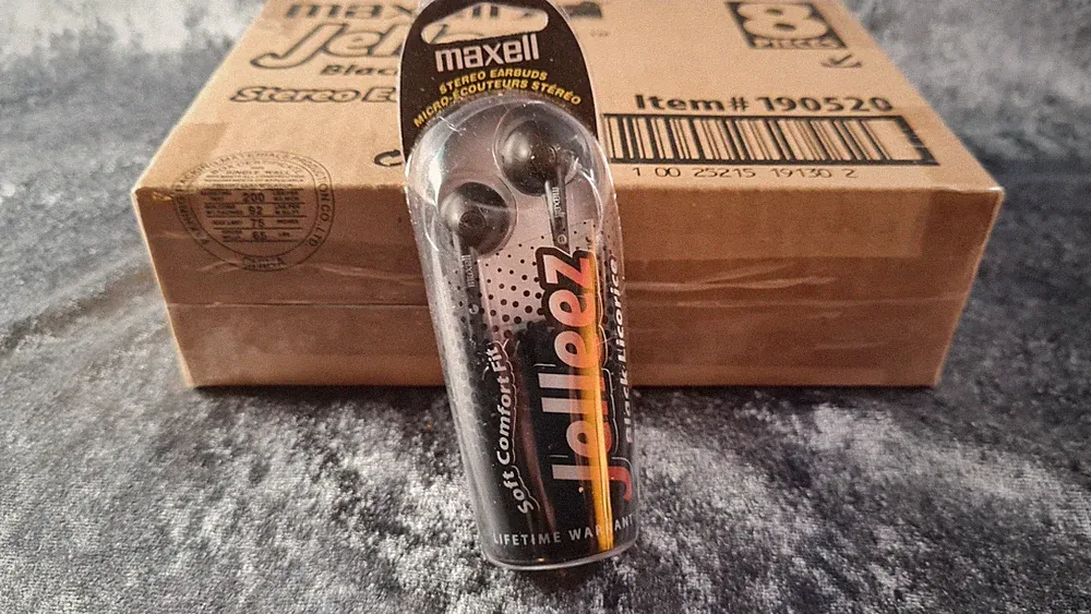 Maxell Stereo In ear Kopfhörer/Earbuds - Jelleez Black Licorice - 8 Stück Karton