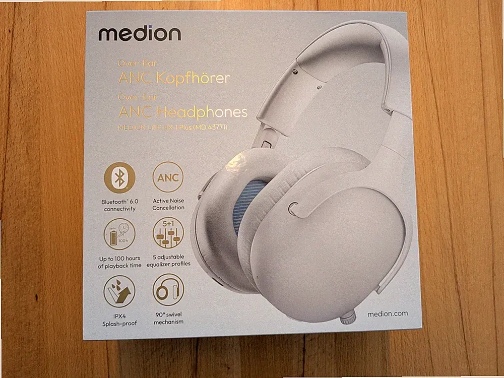 MEDION HX‑1 Plus • Over‑Ear Kopfhörer • ANC • Bluetooth 6.0 • 100h Akku • 5+1 EQ