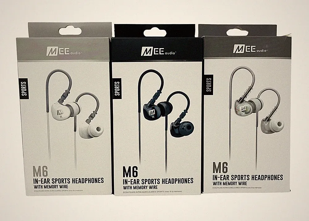 MEE Audio M6 In Ear Sport Kopfhörer Memory Wire Alle Farben