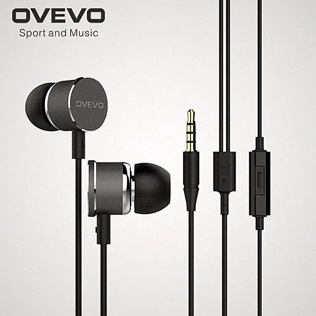 Mega Bass OVEVO S8 Premium In-Ear Earphone Headset Mic Hardcase Schwarz Weiss