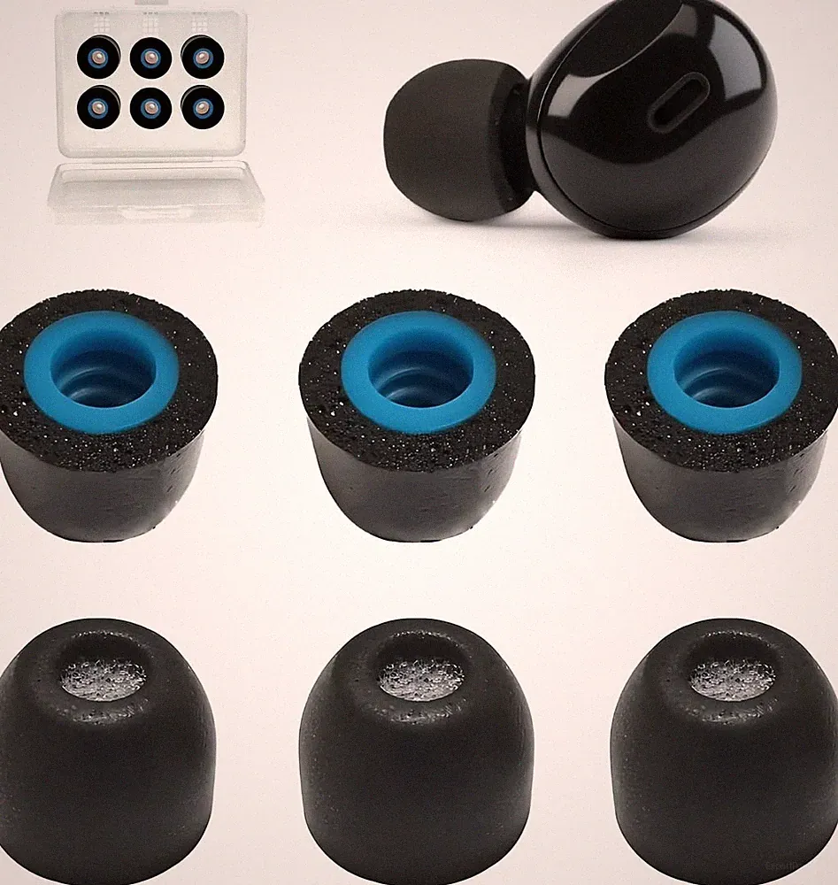 Memory Foam Ohrpolster S 3 Paar Geräuschdämmung In-Ear Komfort Aufbewahrung