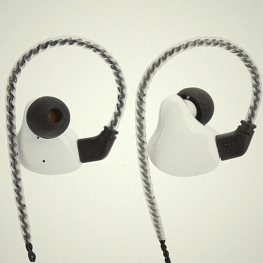 Metall HIFI In-Ear Kopfhörer Mix-Treiber Bass Sport Noise-Canceling Weiß