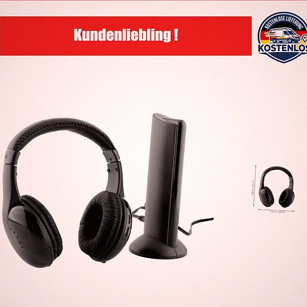 Mikikit Kabellose On-Ear Kopfhörer mit Mikrofon und FM-Radio