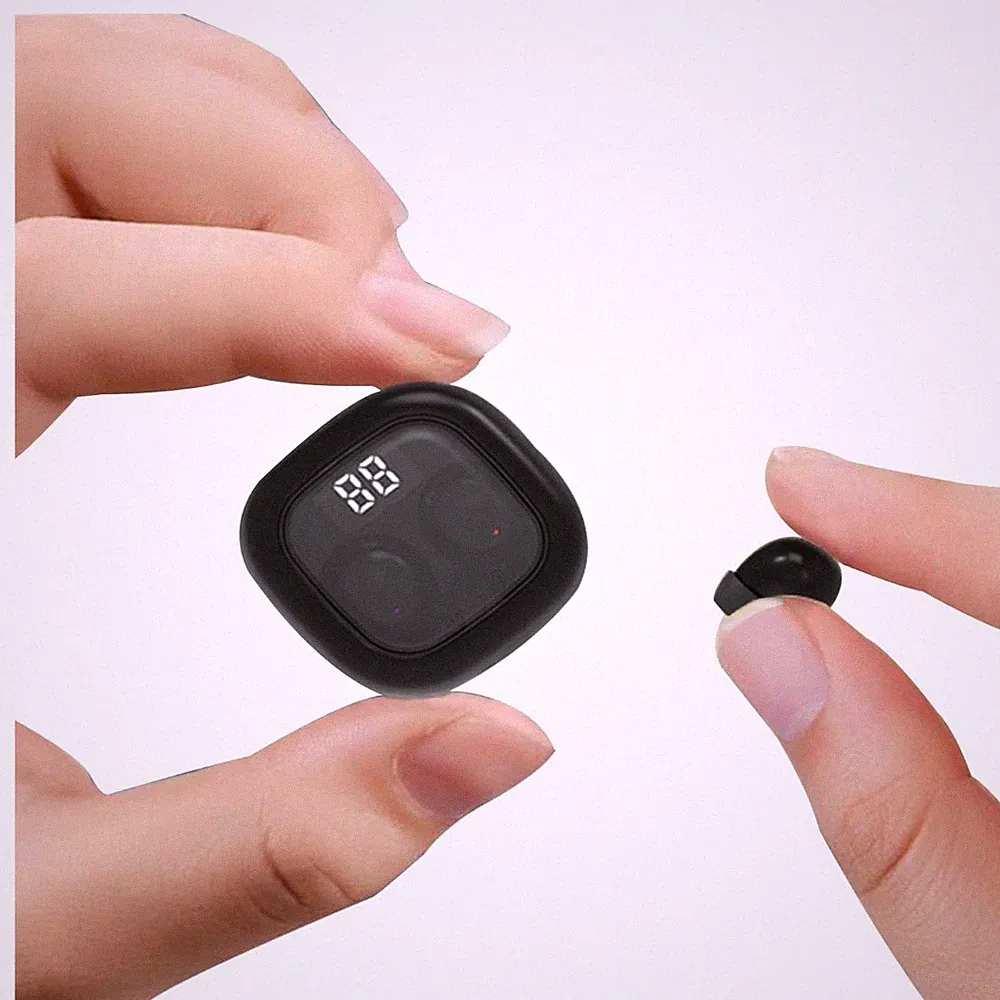 Mini In Ear Kopfhoerer Bluetooth kabellos zum Schlafen Seitenschlaefer Mikrofon