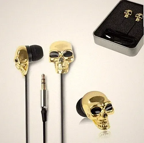 Mini Kopfhörer Optik Totenkopf Musik Filme Hören Abspieln Sport Mobil Auto Z129