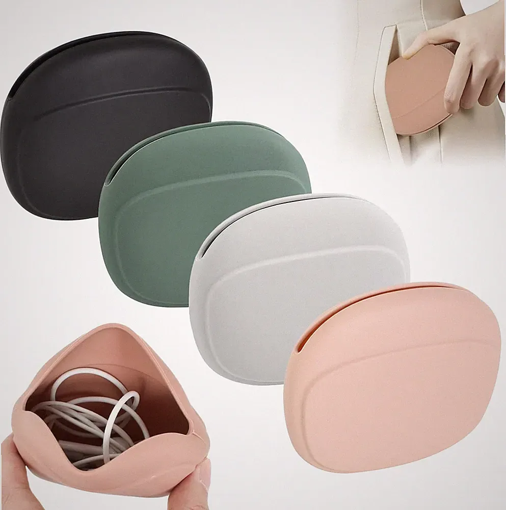 Mini Silikon Tasche für Kopfhörer und Kabel - Tragbar & Wasserfest