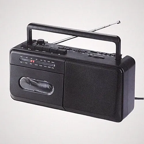 Mobiler Kassettenrekorder mit Aufnahmegerät Radio Rekorder Diktiergerät Mikrofon