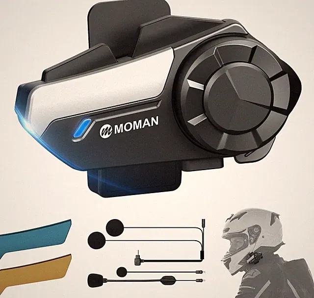 Moman H2S Motorrad Intercom Headset Motorradhelm Gegensprechanlage 1000M 1PACK
