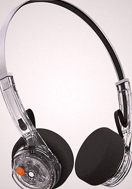 MONDO Freestyle On-Ear Bluetooth Headphones, Transparent