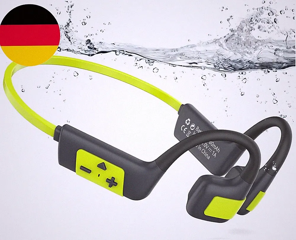 MONODEAL Knochenschall Kopfhörer Schwimmen Bluetooth 5.4 IP68 Unterwasser 8G MP3