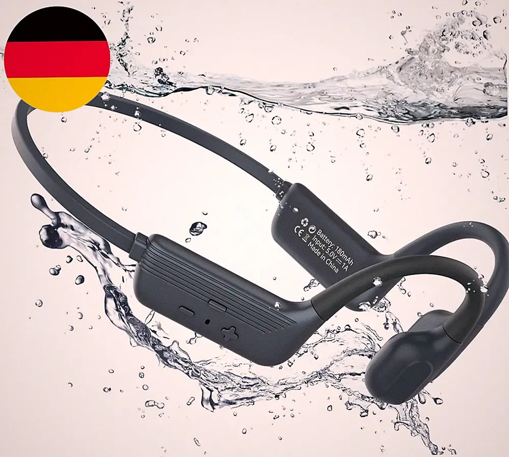 MONODEAL Kopfhörer Schwimmen IP68 Unterwasser Knochenschall Kopfhörer Bluetooth