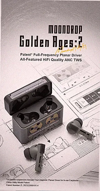 MOONDROP Golden Ages 2 TWS Bluetooth 6.0 Planar LDAC LHDC ANC