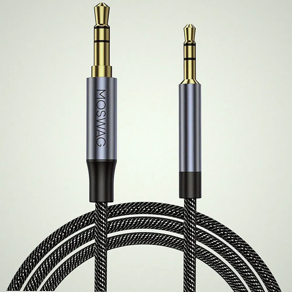 MOSWAG Klinke 3,5 mm auf 2,5 mm männlich Stereo Kopfhörer Audiokabel 1M | K