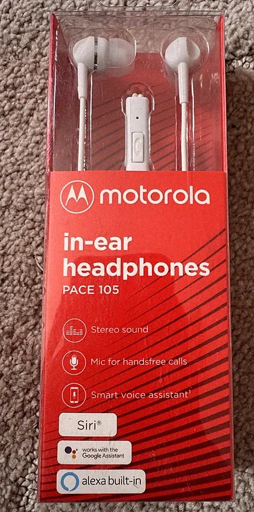 Motorola Pace 105 In-Ear-Kopfhörer, Metall, kabelgebunden weiß