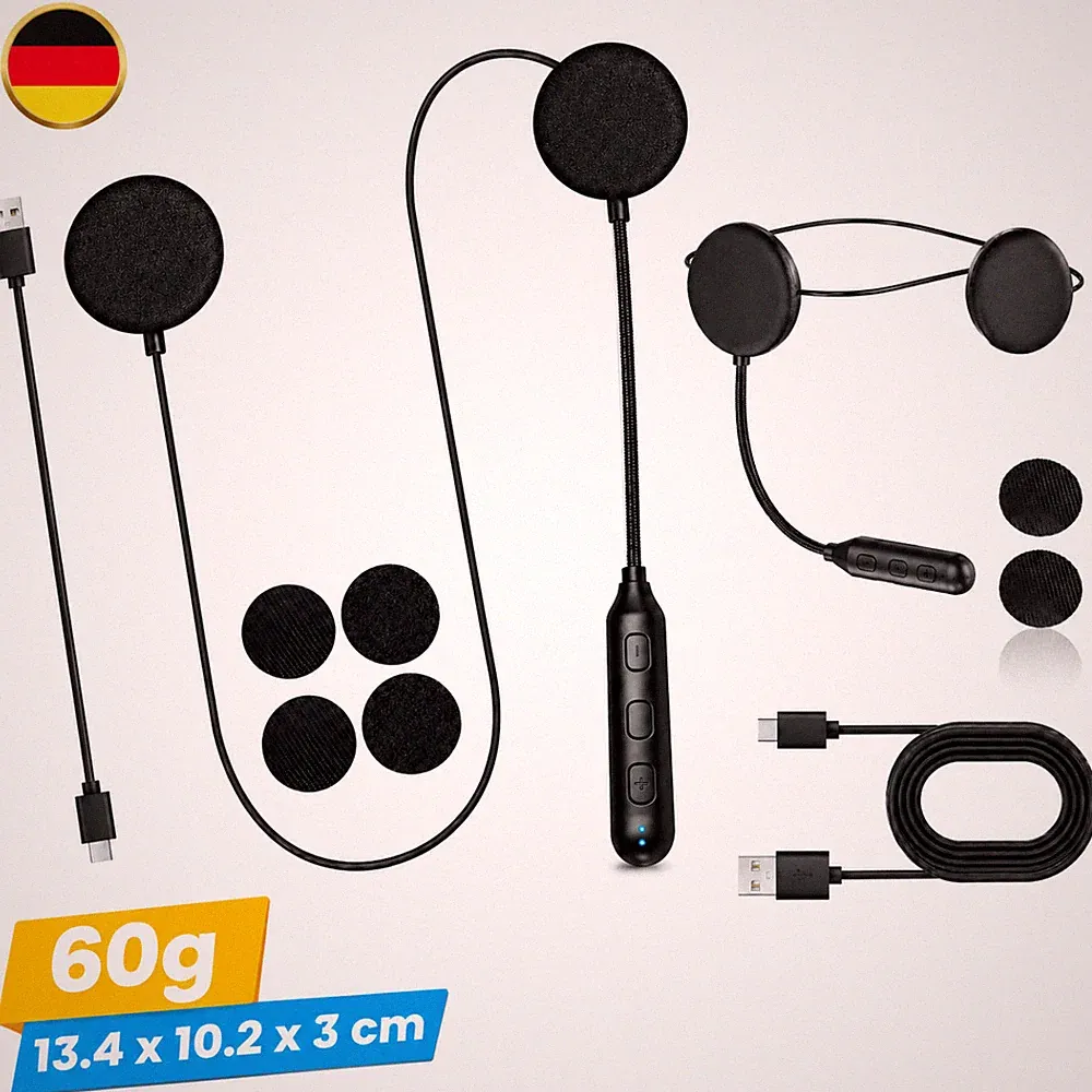 Motorrad Bluetooth Headset Helm Kopfhörer Geräuschunterdrückung Kabellos Player