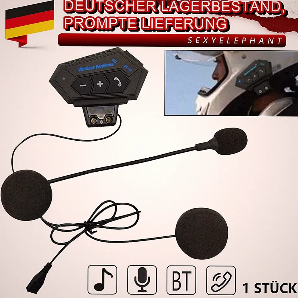 Motorrad Bluetooth Headset Lautsprecher Kopfhörer Bluetooth Helm Headset