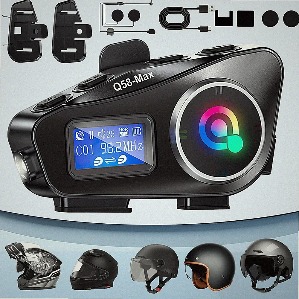 Motorrad Gegensprechanlage Headset Motorradhelm Kopfhörer Helm Intercom Mikrofon