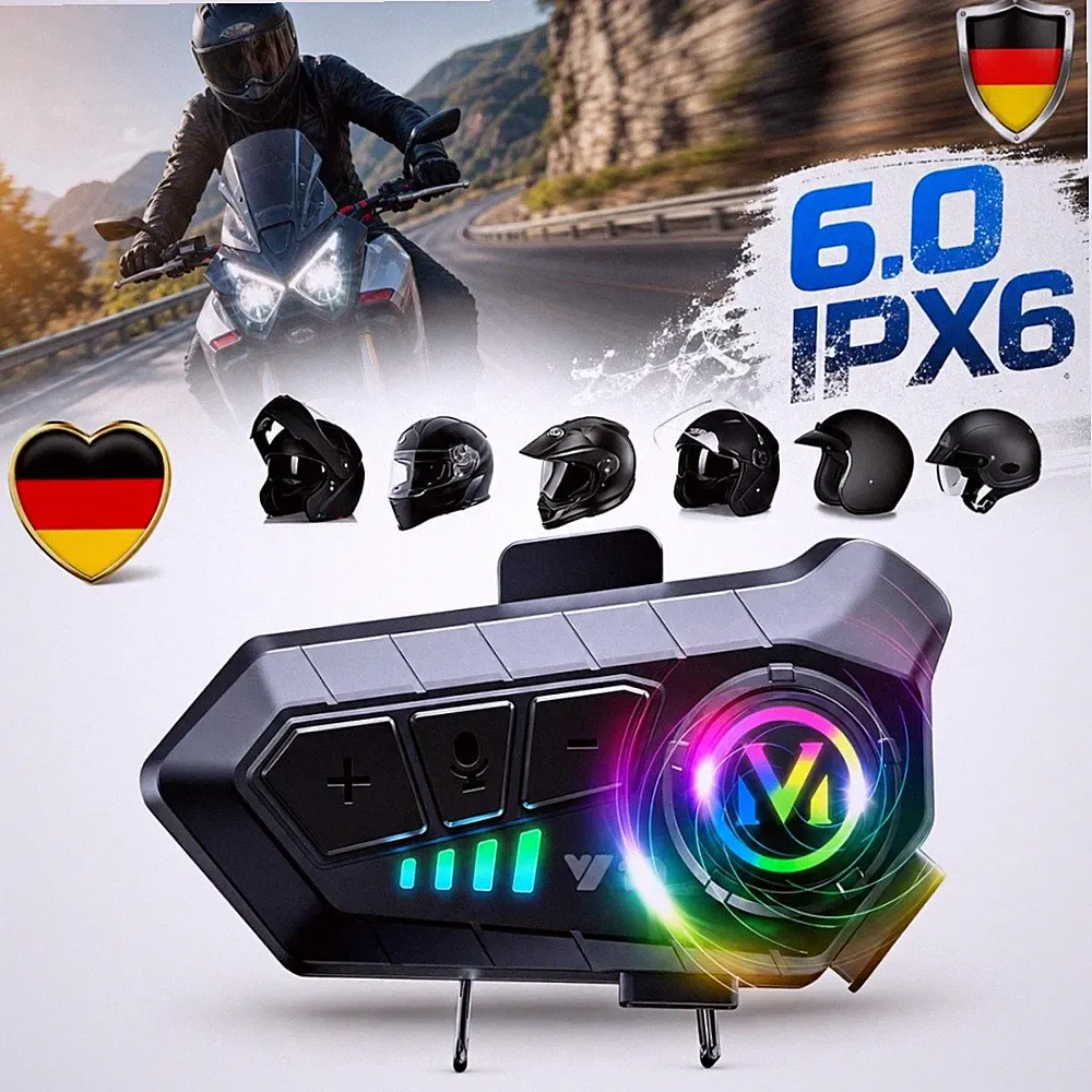 Motorrad Helm Bluetooth-Headset Motorräder Gegensprechanlage Kopfhörer.
