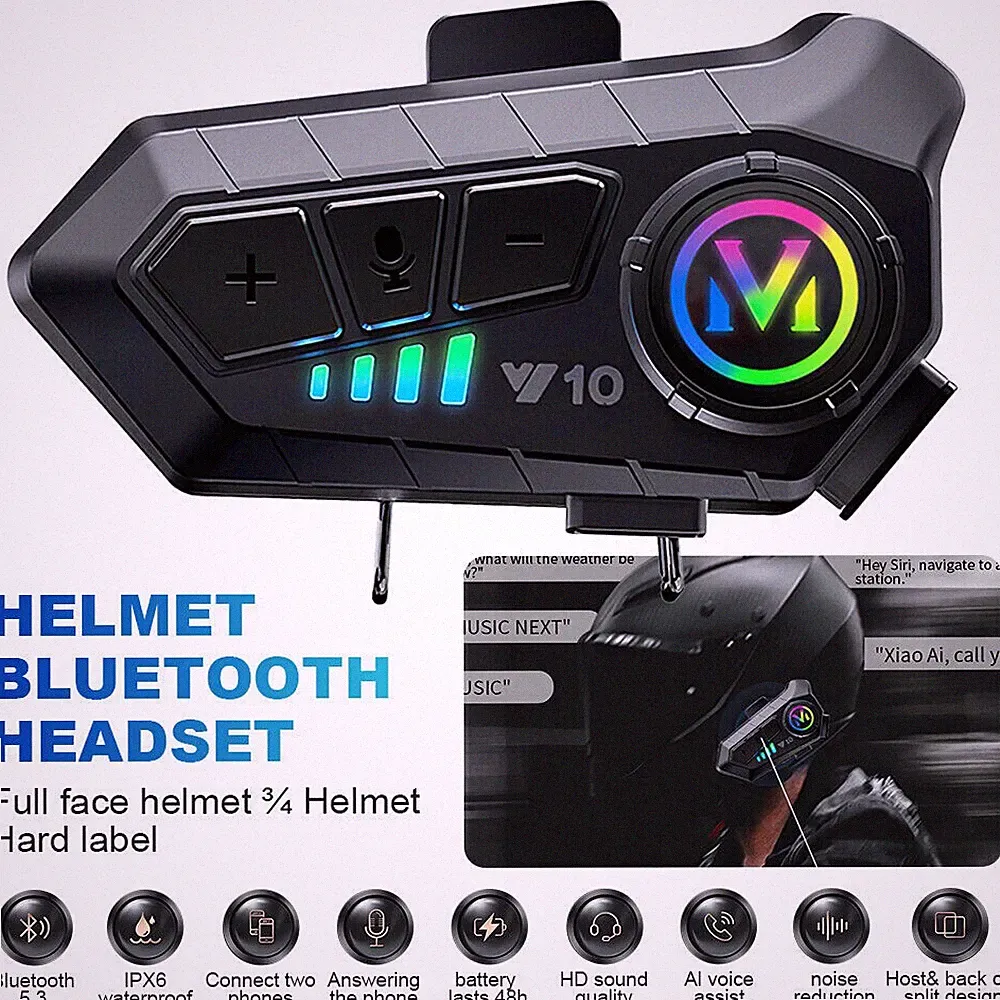 Motorrad Helm Bluetooth Headset Motorräder Intercom Gegensprechanlage Kopfhörer