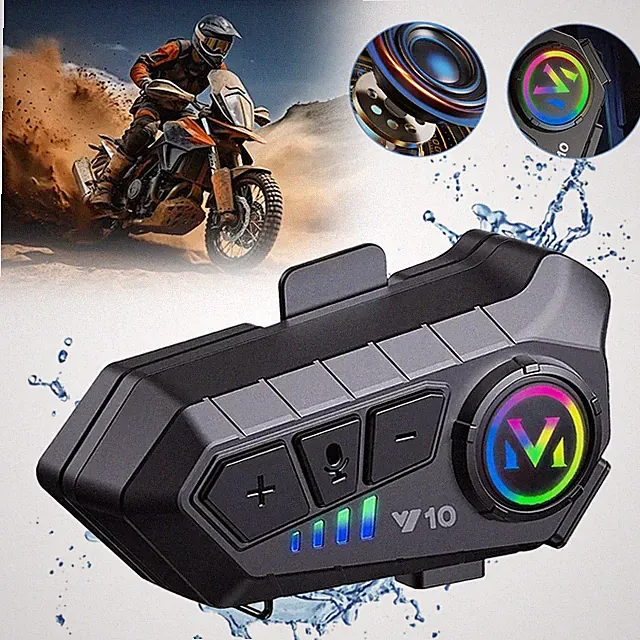 Motorrad Helm Bluetooth Kopfhörer Motorradhelm Headset Helm Gegensprechanlage DE