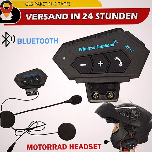 Motorrad Helm Headset Bluetooth 4.1 Motorradhelm Kopfhörer Freisprecheinrichtung