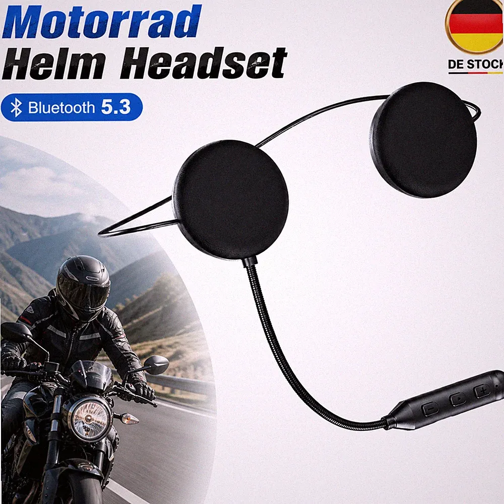 Motorrad Helm Headset Bluetooth 5.3 Motorradhelm Kopfhörer Freisprecheinrichtung