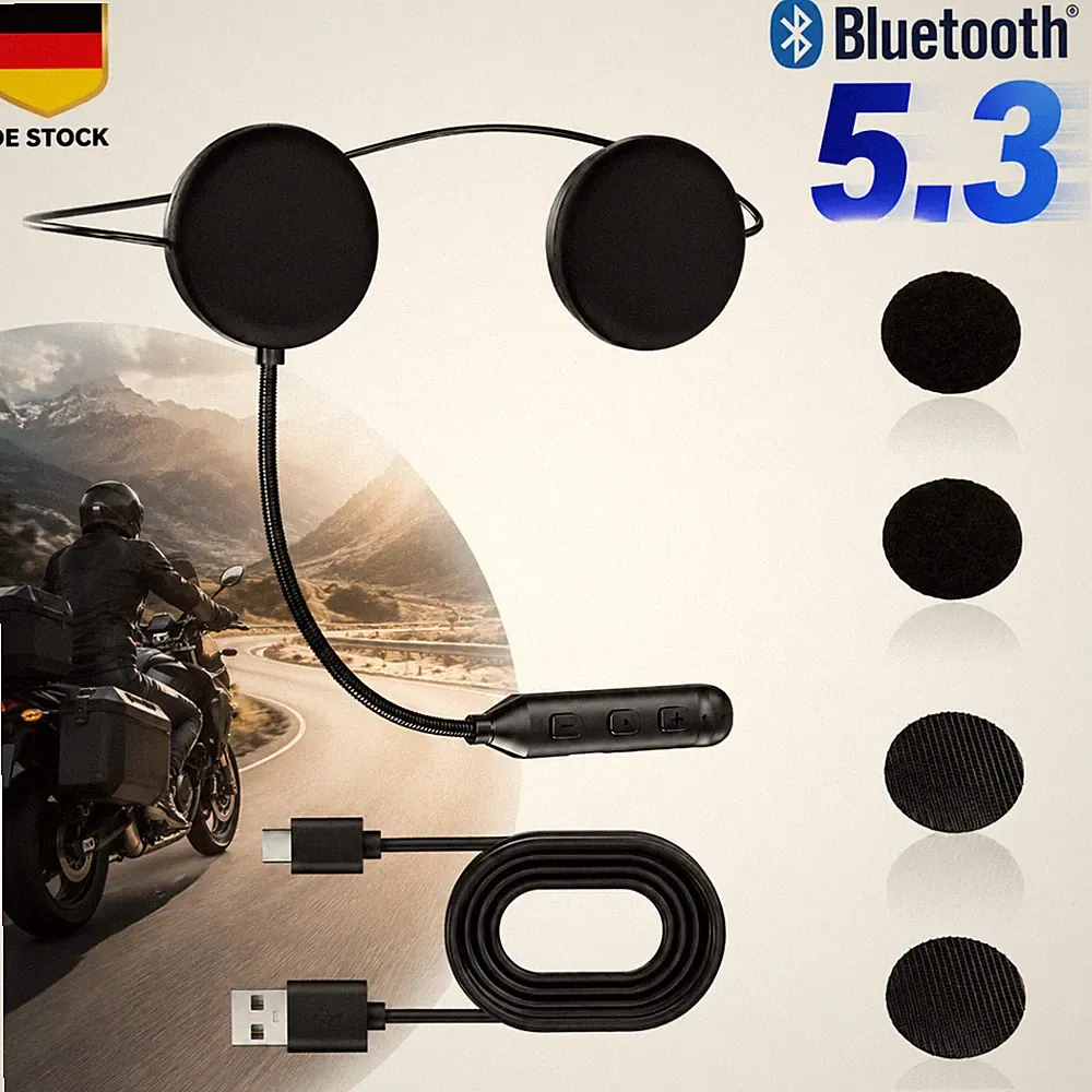 Motorrad Helm Headset Helm Kopfhörer Kabellose Musik Geräuschreduzierung DE