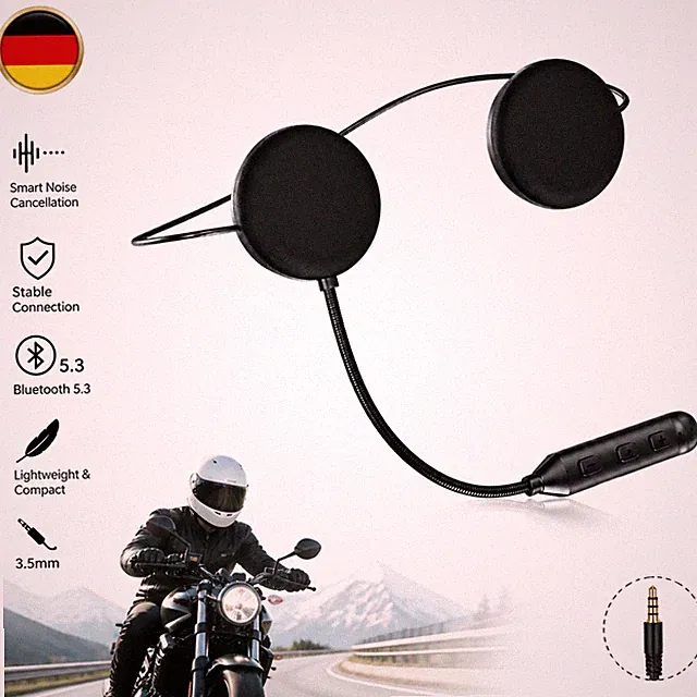 Motorrad Helm Kopfhörer Geräuschunterdrückung Bluetooth Headset Kabellos Player