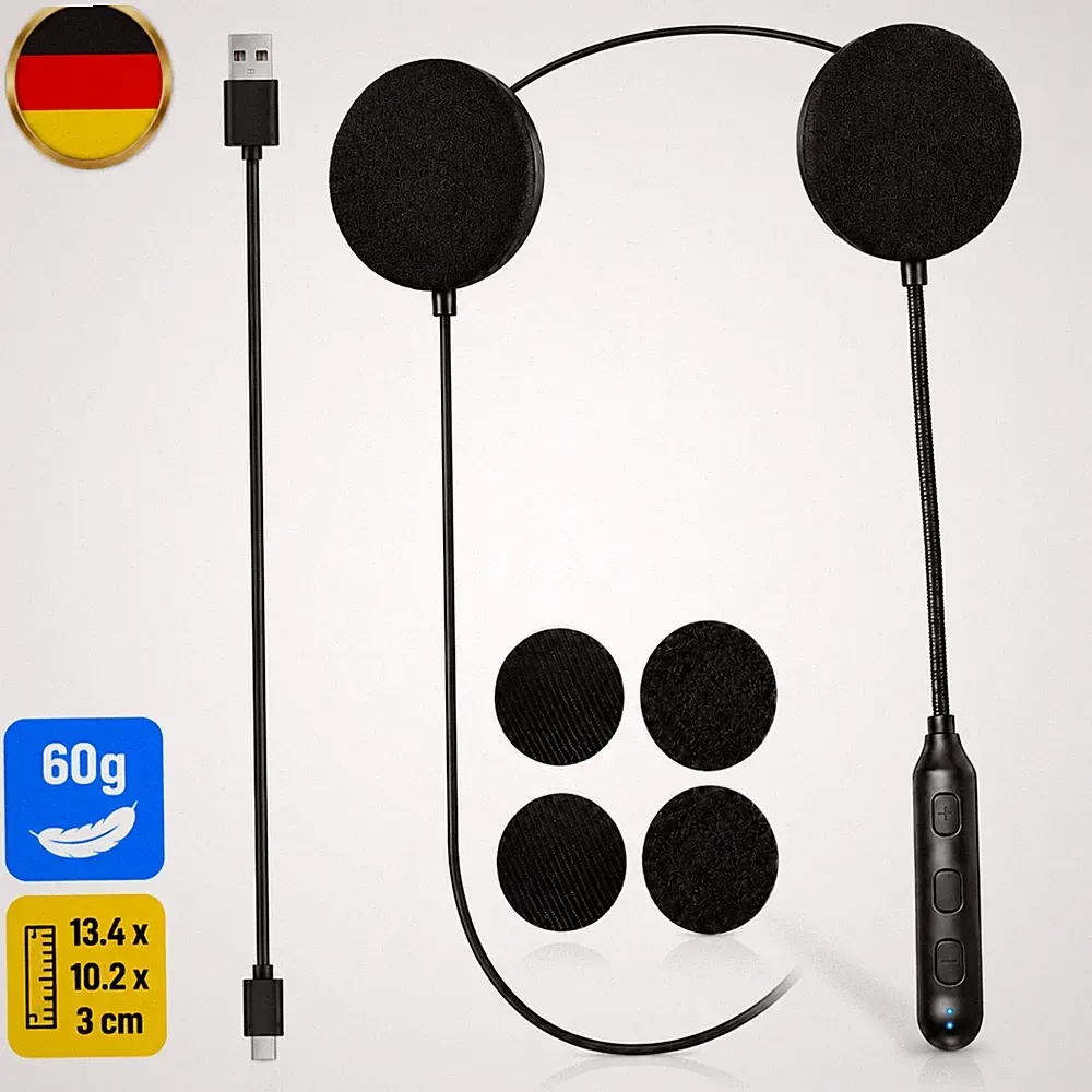 Motorrad Helm Kopfhörer Geräuschunterdrückung Bluetooth Headset Kabellos Player