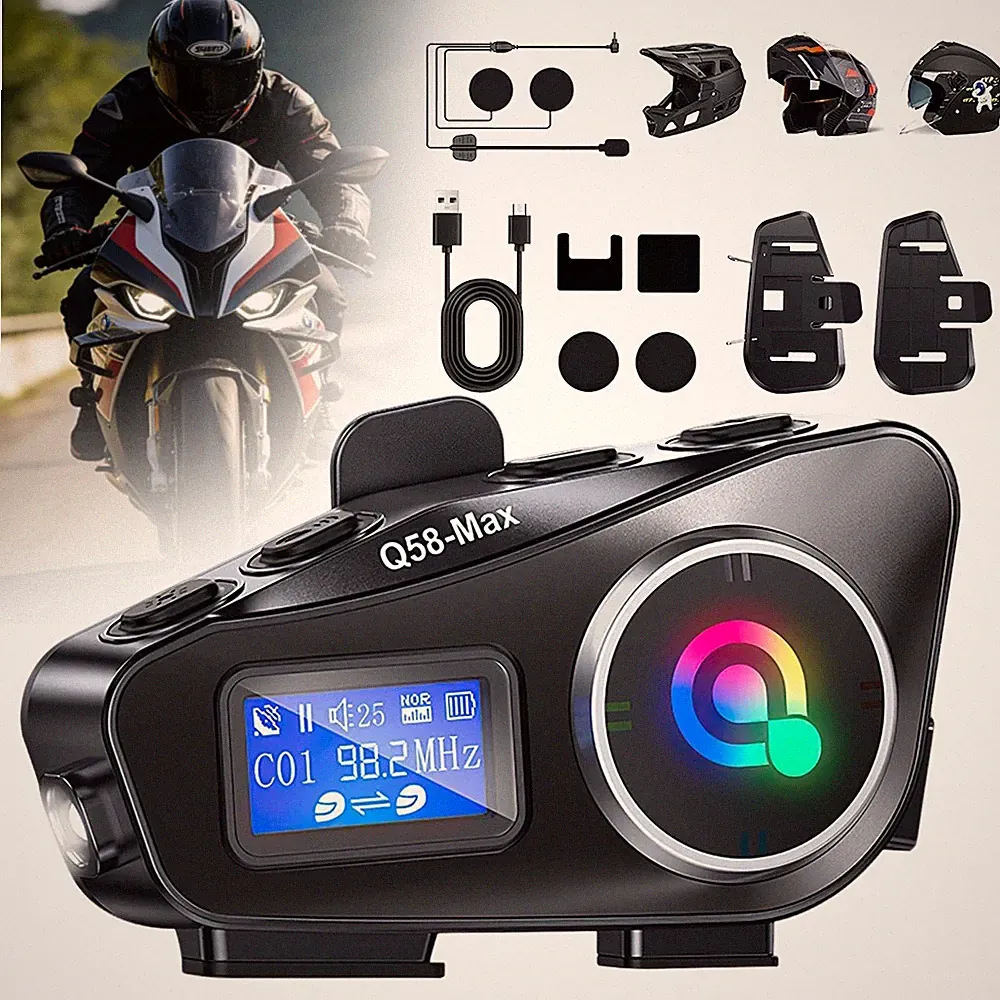 Motorradhelm Bluetooth Headset, Helm Bluetooth Kopfhörer, Motorradhelm Kopfhörer