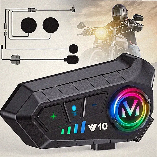 Motorradhelm Bluetooth Headset Motorräder Intercom Gegensprechanlage Kopfhörer