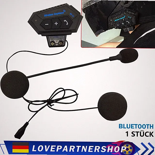 Motorradhelm Headset Intercom Gegensprechanlage Bluetooth Motorrad Kopfhörer