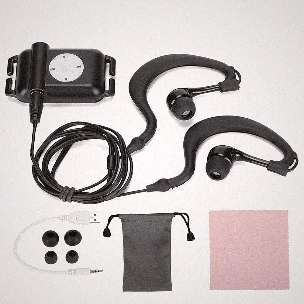 MP3-Player Kopfhörer Wasserdicht Schwimmen Sport Kompatibel Speicher 10h