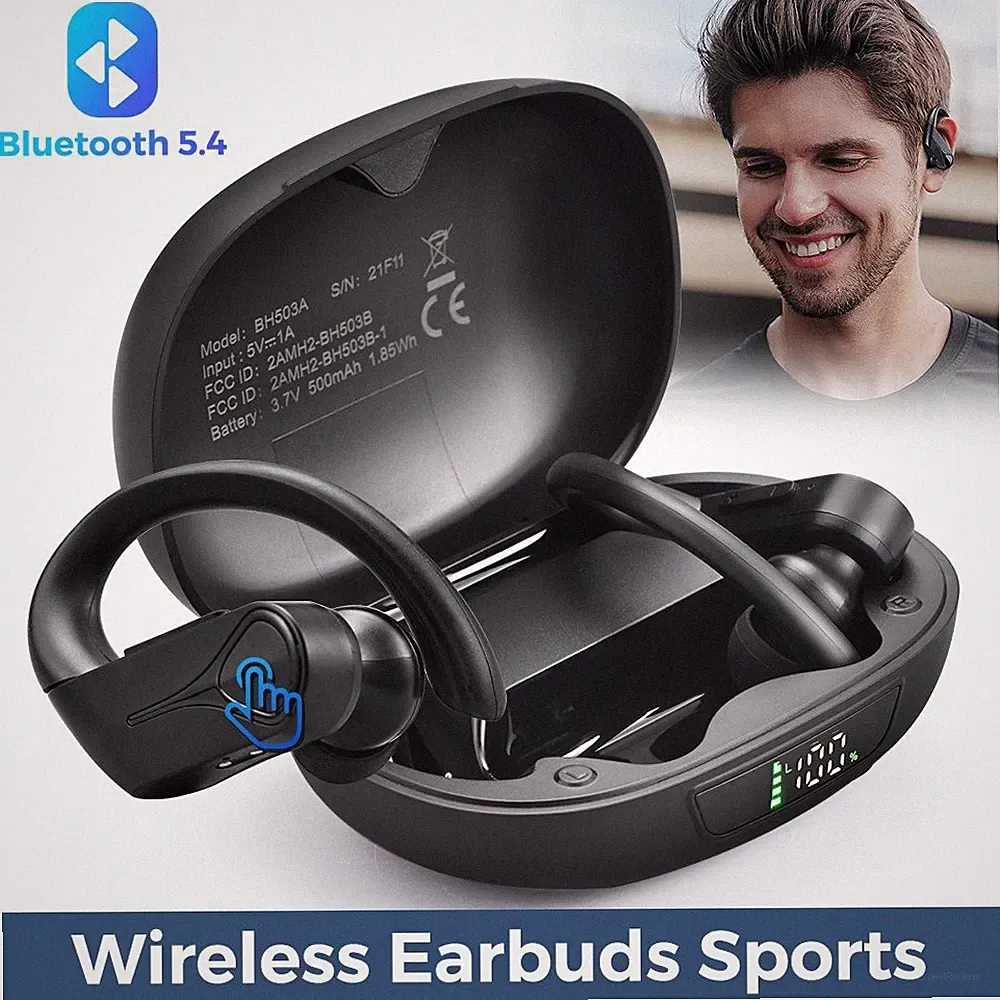 Mpow Bluetooth 5.4 TWS Kopfhörer In Ear Ohrbügel Kabellos Geräuschunterdrückung