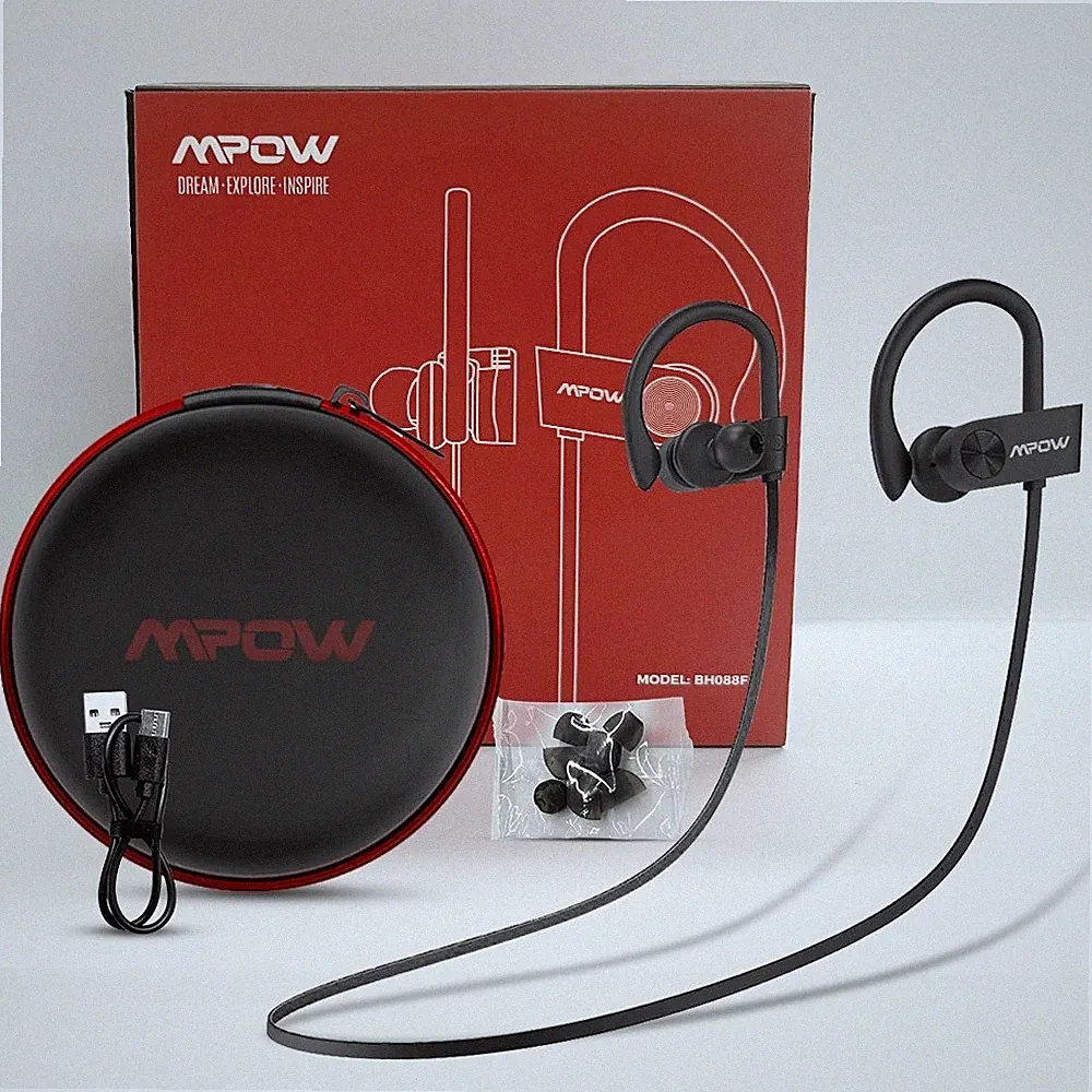 Mpow Flame Bluetooth 5.3 Sport Kopfhörer IPX7 In-Ear 12h ENC Laufen mit Mikrofon