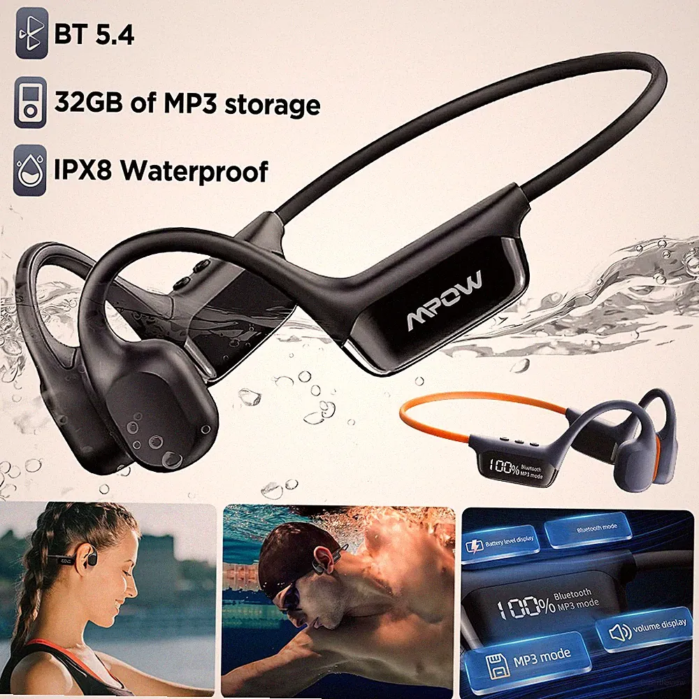MPOW Knochenschall Kopfhörer,Bone Conduction Sport Kopfhörer 32 GB Speicher IPX8