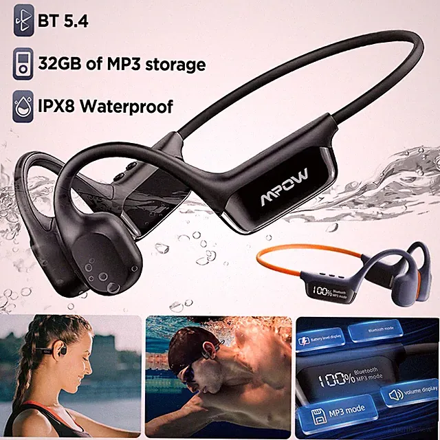Mpow Knochenschall Kopfhörer Open-Ear Bluetooth Kopfhörer 32 GB Sport Kopfhörer