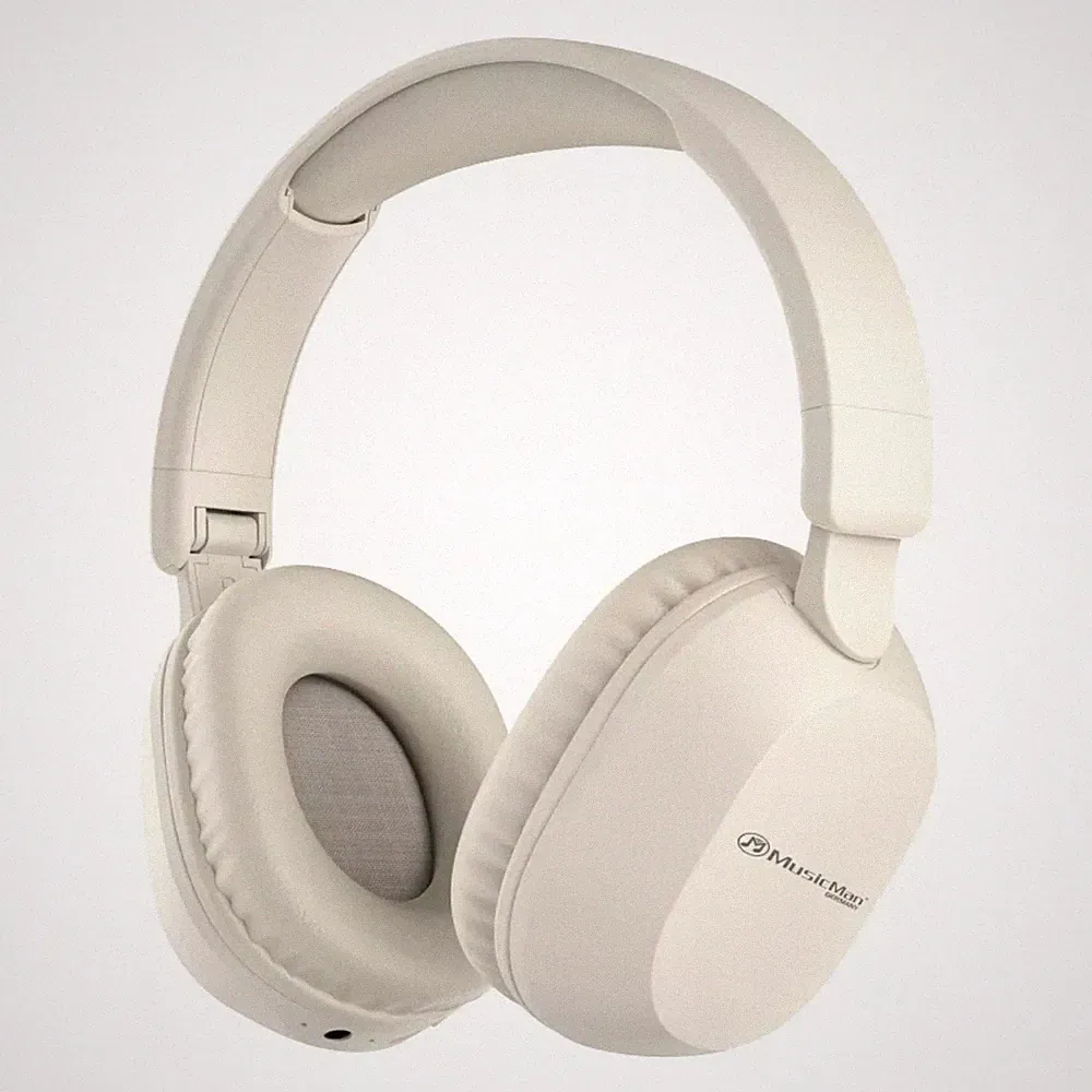 MusicMan BT X78 Over Ear Kopfhörer Bluetooth Champagner Faltbar AUX USB C