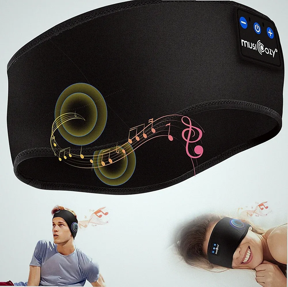Musicozy Bluetooth Kopfhörer Schlafmaske 16 Std 5 in 1