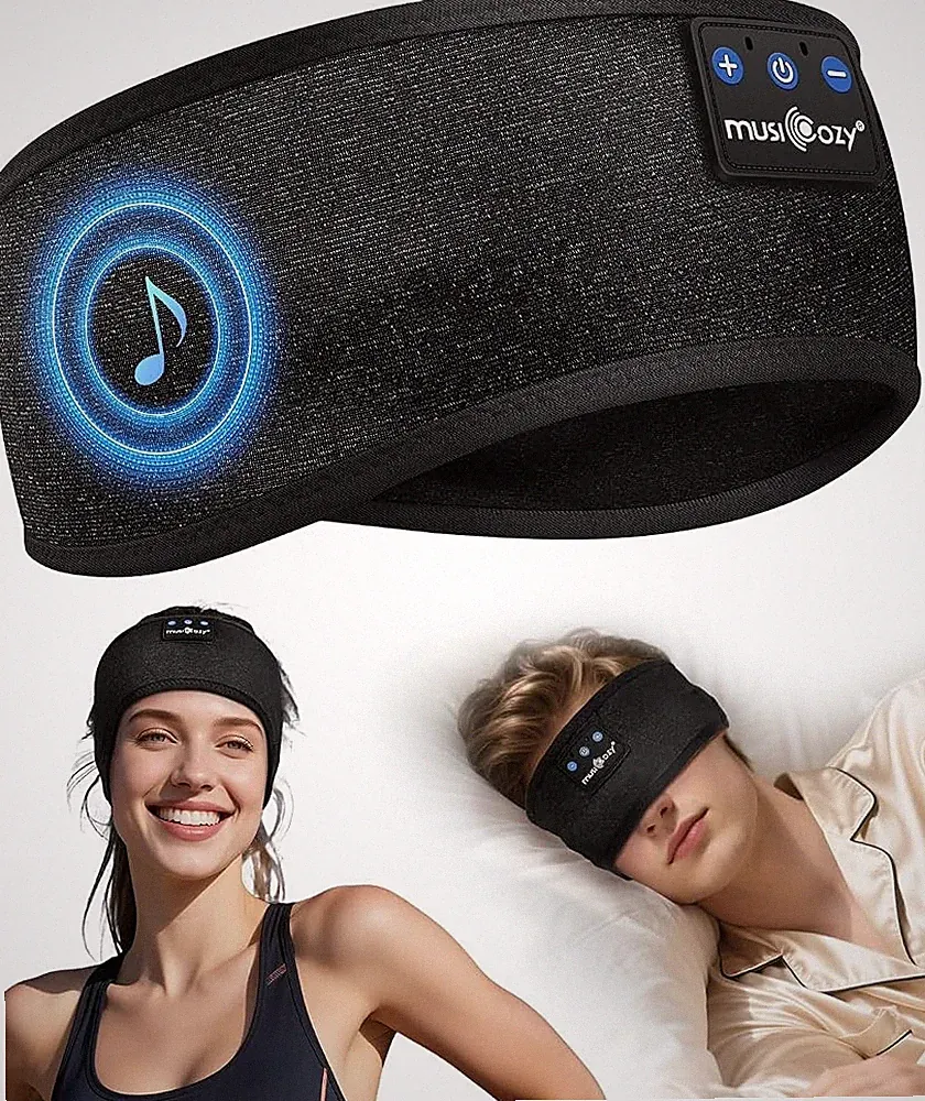 MUSICOZY Schlafkopfhörer Bluetooth, Schlaf Kopfhörer Seitenschläfer | Kabellos S