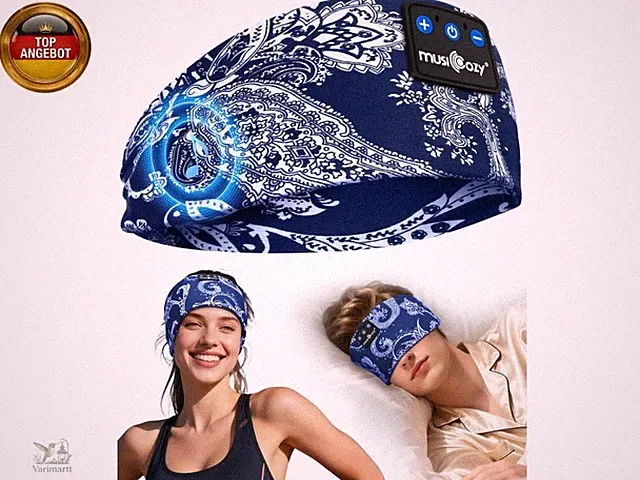 MUSICOZY Schlafkopfhörer Bluetooth, Schlaf Kopfhörer Seitenschläfer Kabellos Sp