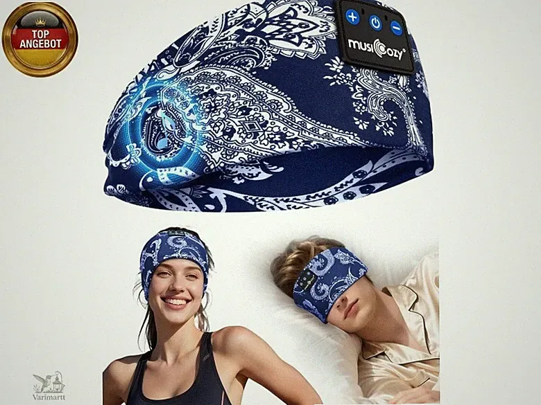 MUSICOZY Schlafkopfhörer Bluetooth, Schlaf Kopfhörer Seitenschläfer Kabellos Sp
