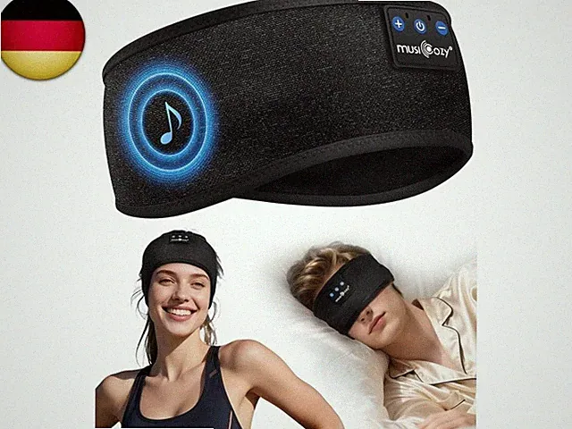 MUSICOZY Schlafkopfhörer Bluetooth, Schlaf Kopfhörer Stirnband Schlaf-Ohrhörer H