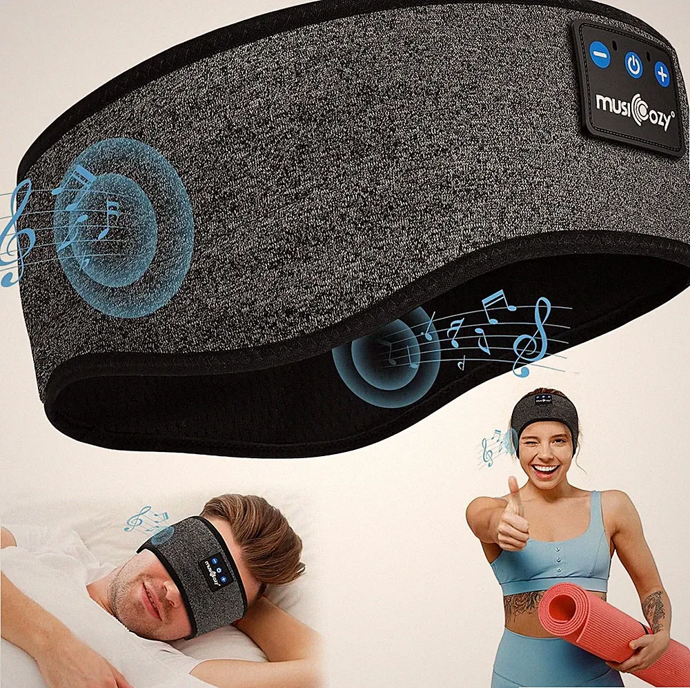 MUSICOZY Schlafkopfhörer Bluetooth, Schlaf Kopfhörer Stirnband Schlaf-Ohrhörer H